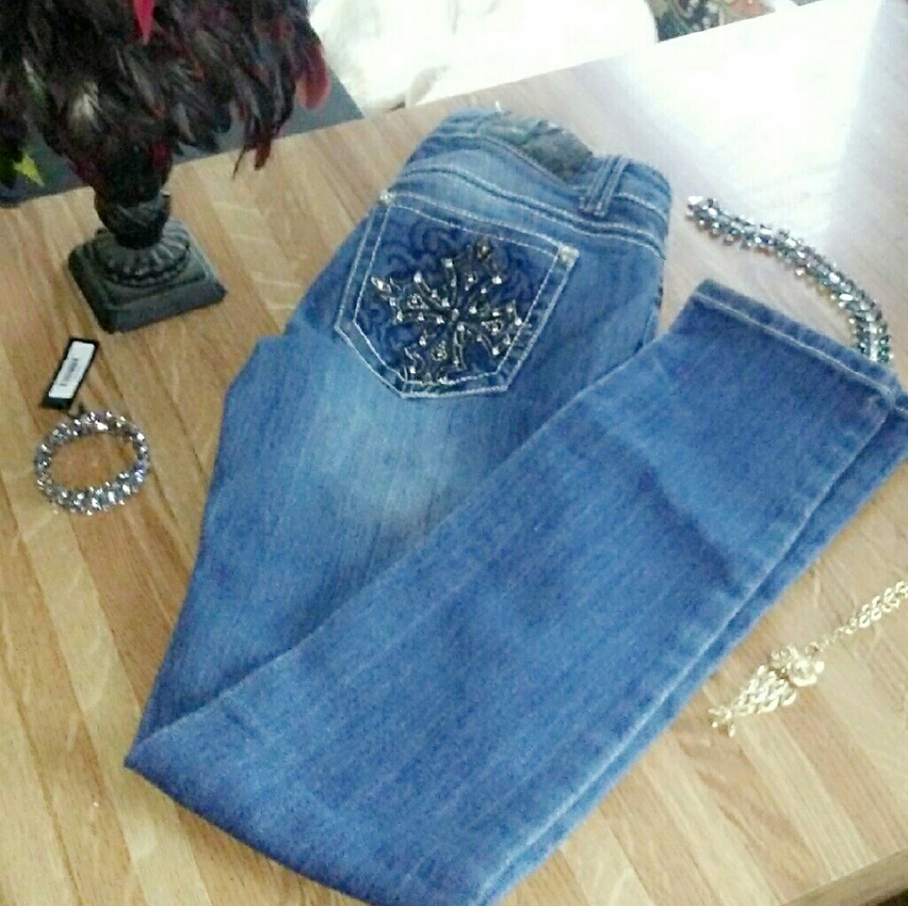 💝Biker studded jeans